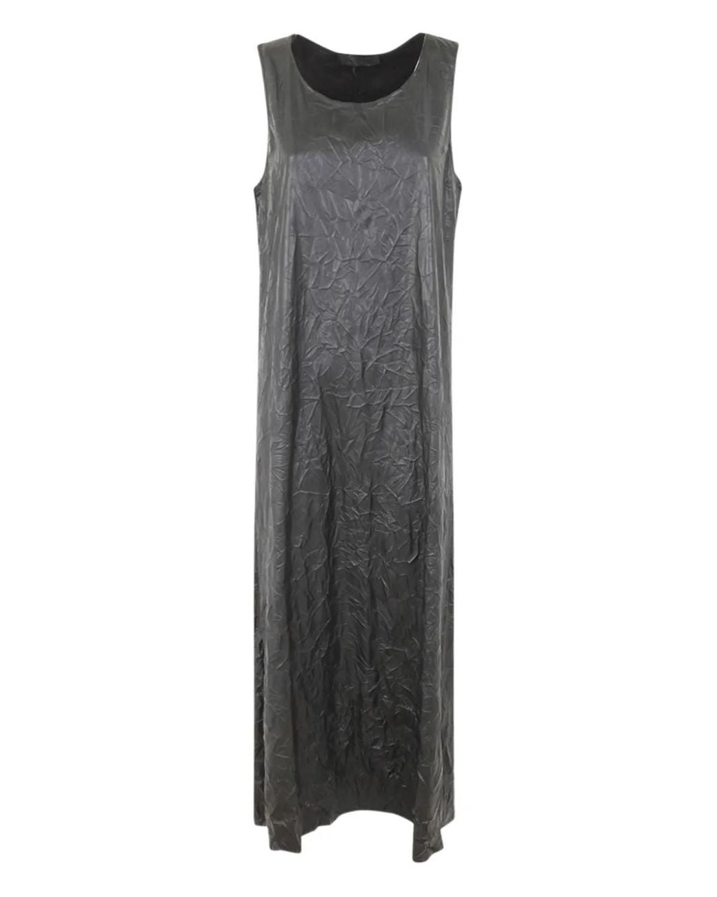 Maria Calderara Gray Creased Dress