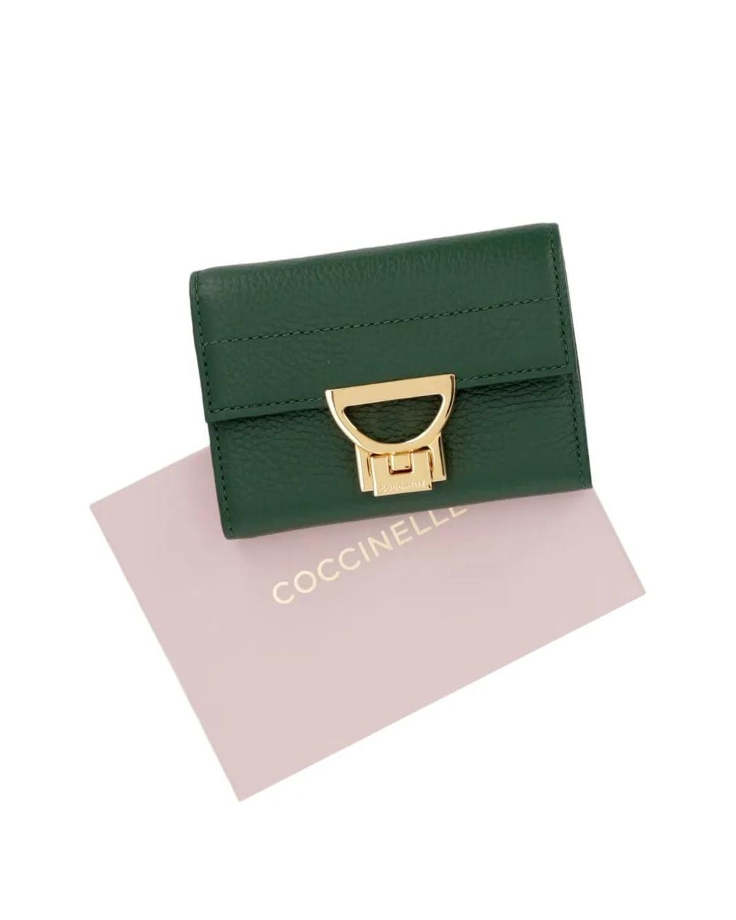 Coccinelle Green Grained Leather Wallet for men