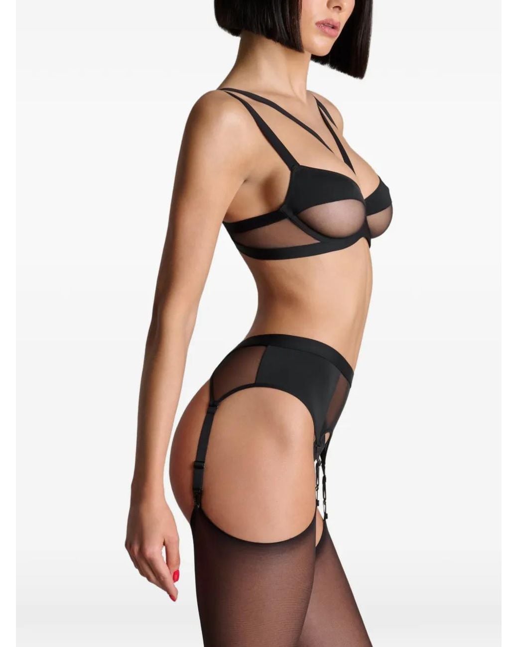 Maison Close Black Pure Tentation Garter Belt