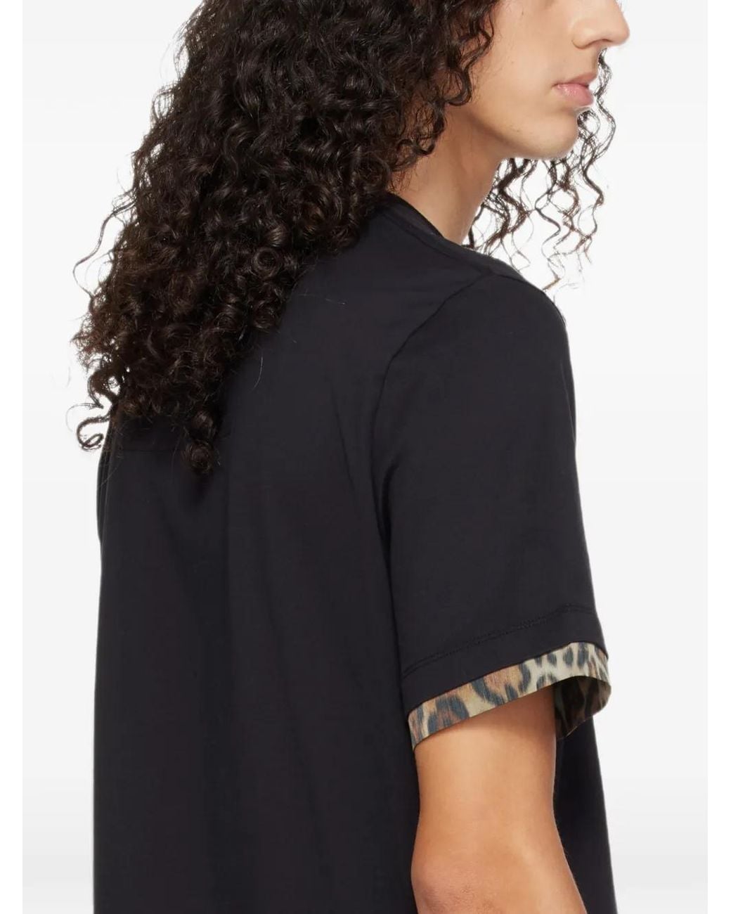 Lanvin Black Animal-Print T-Shirt for men