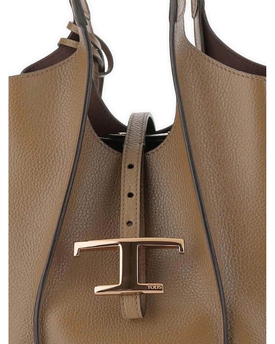 Tod's Brown "T Timeless" Mini Shopping Bag