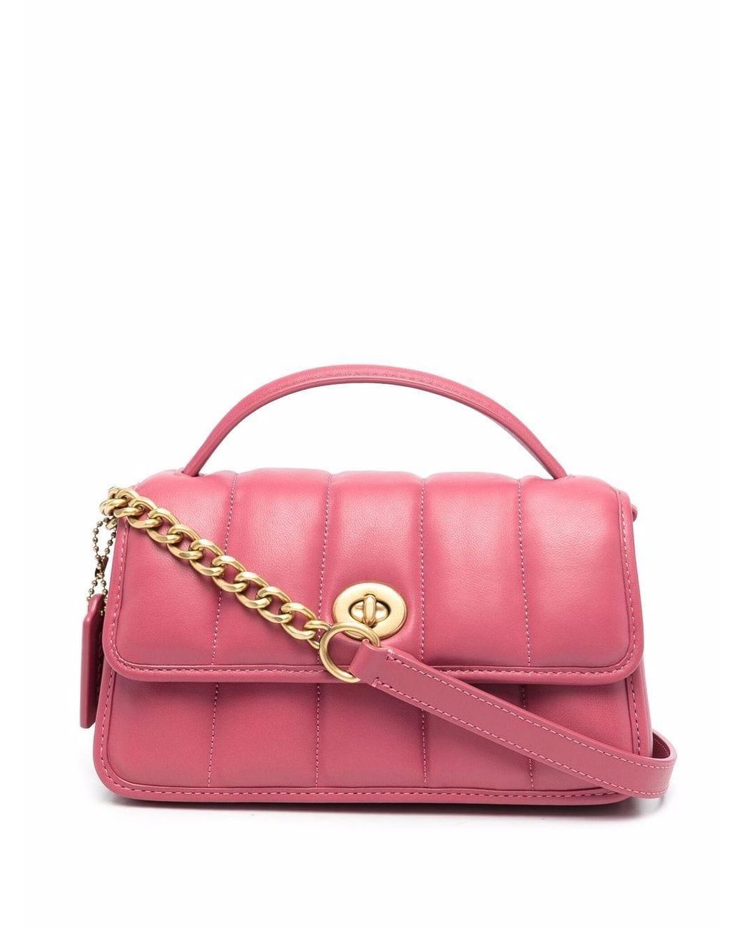 COACH Quilted Leather Crossbody Bag in Red Lyst