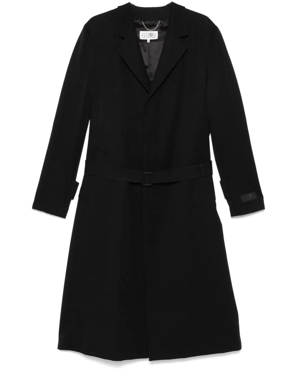 MM6 by Maison Margiela Black Belted Trench Coat