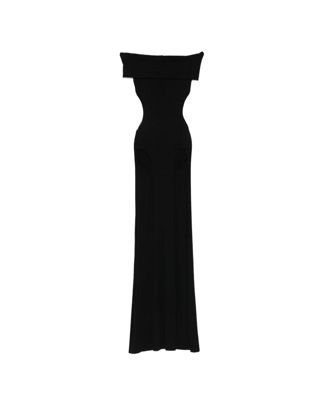 COWBOYS OF HABIT Black Off-Shoulder Cutout Maxi Dress