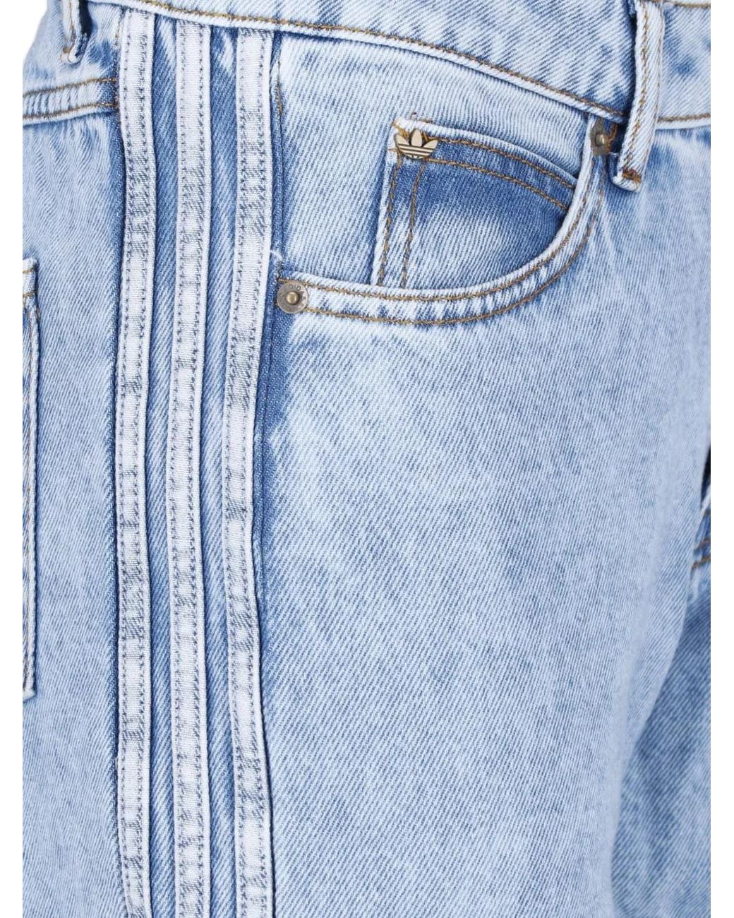 Adidas Blue Firebird Side-Stripe Jeans