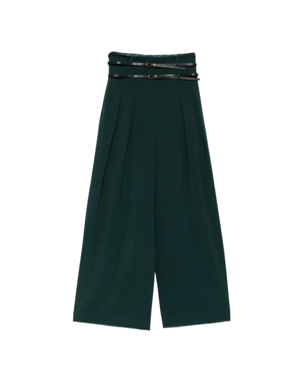 Liu Jo Green Dark Cotton Trousers