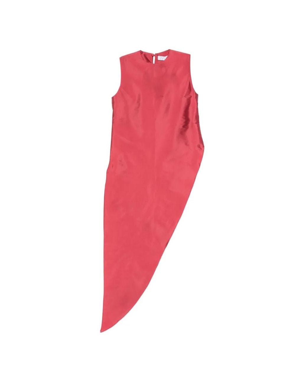 Abadia Red Wide Shoulder Knot Top