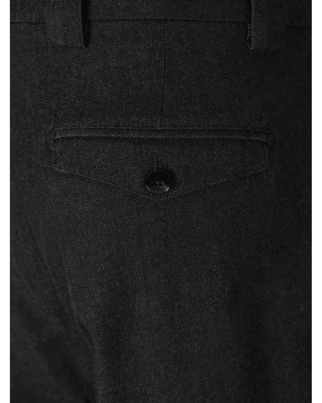Berwich Black Pleated Straight-Leg Trousers for men