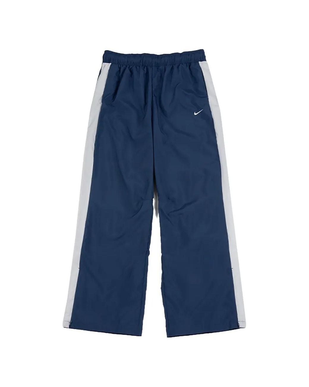 Nike Blue Mid-Rise Open-Hem Trousers