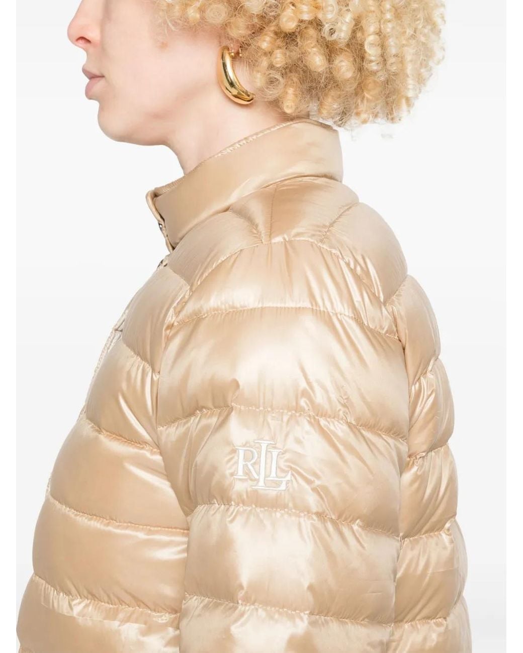 Ralph Lauren Gewatteerd Donsjack in het Natural