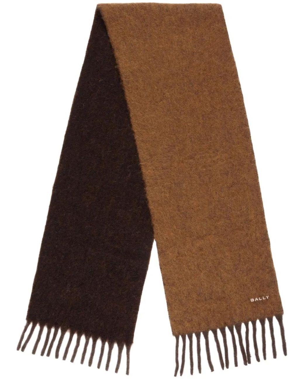 Bally Brown Schal Mit Logo-Stickerei