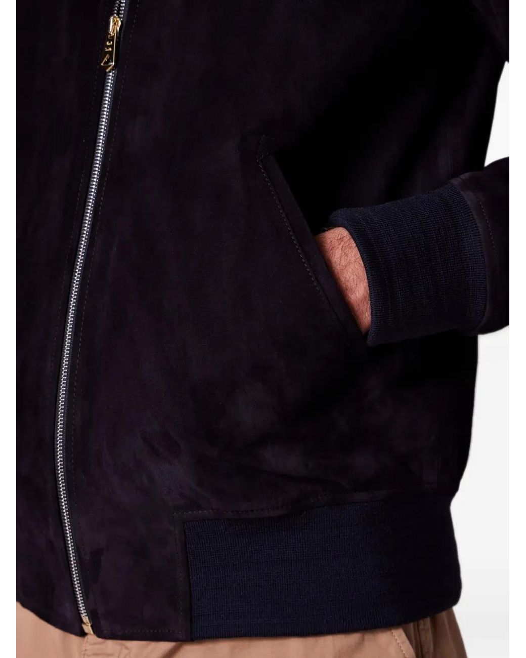 Paul Smith Black Suede Bomber Jacket for men