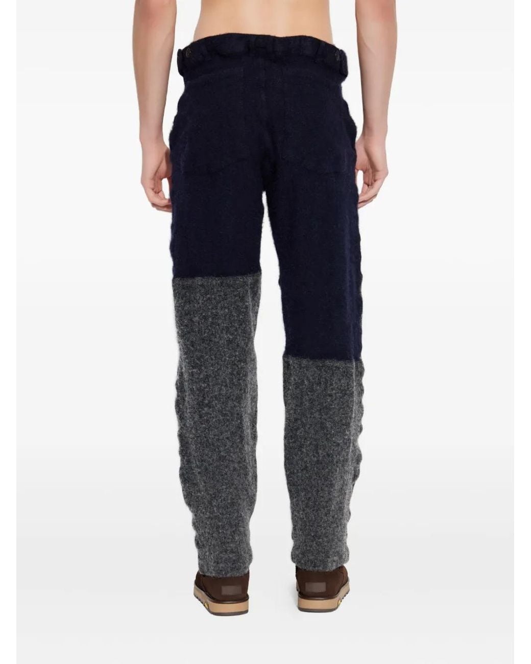 Comme des Garçons Blue Two-Tone Trousers for men