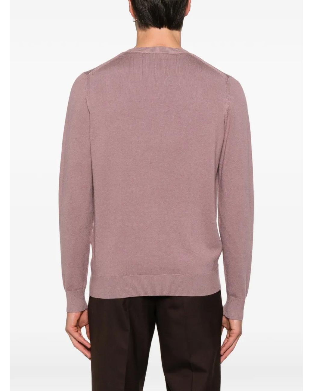 Diktat Trui Met Ronde Hals in het Pink voor heren