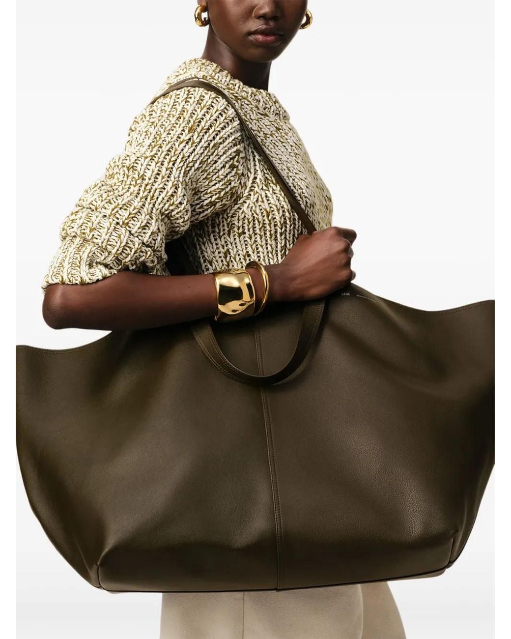 AMI Green Midi Midi Maxi Tote Bag for men