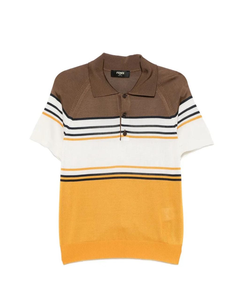 Fendi Orange Polo Shirt for men