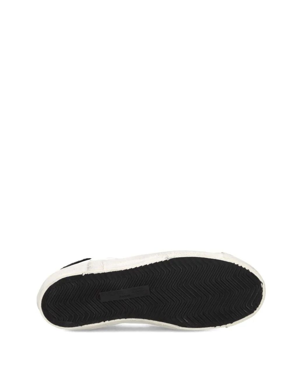 Philippe Model White Embroidered Low-Top Sneakers