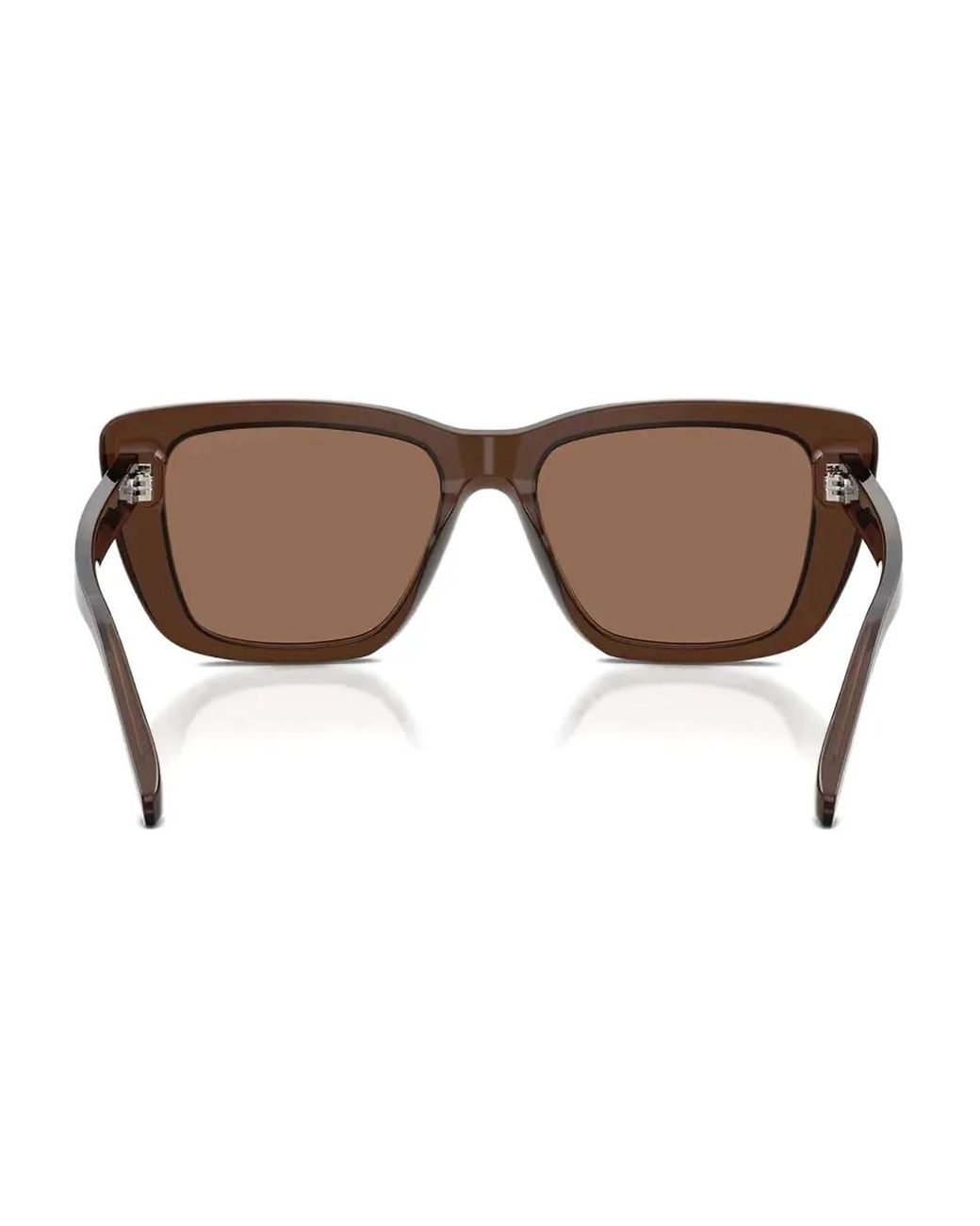 Emporio Armani Brown Rectangle-Frame Sunglasses
