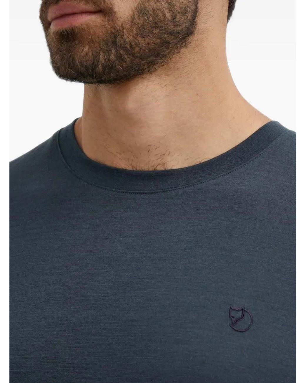 Fjallraven Blue Abisko Long-Sleeve T-Shirt for men