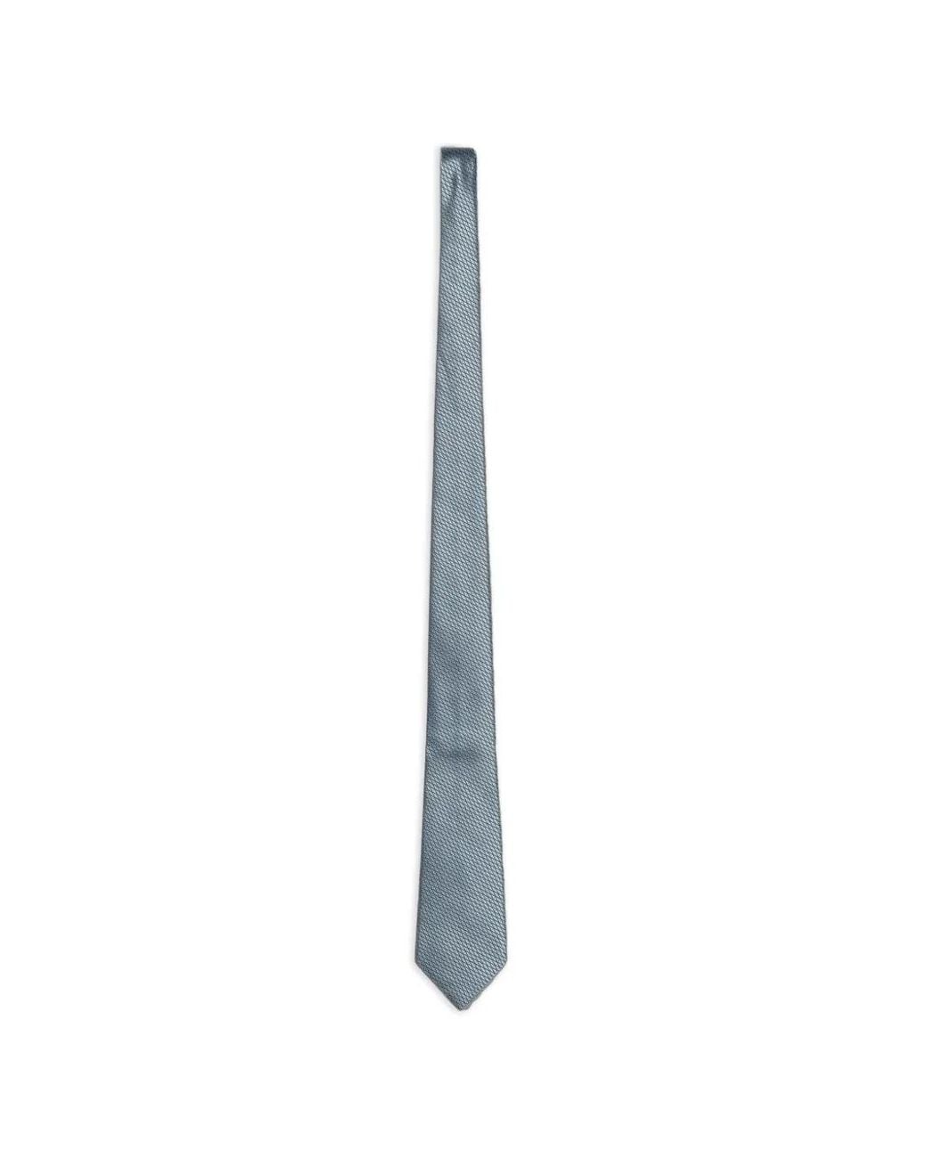 Zegna White Jacquard-Woven Tie for men