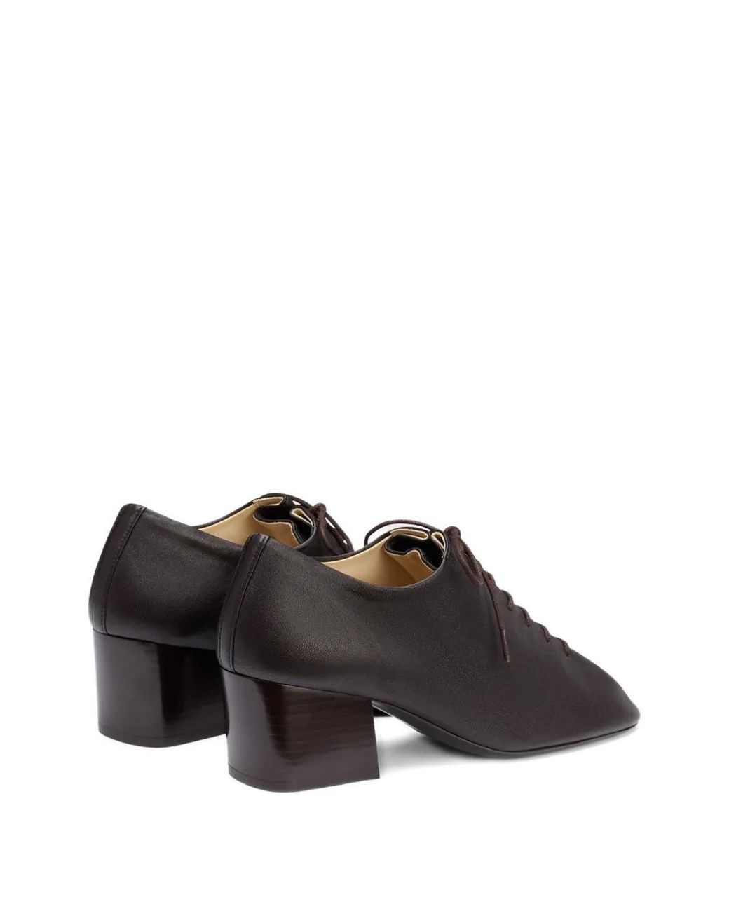 Lemaire Black Souris Leather Lace-Up Derby Shoes