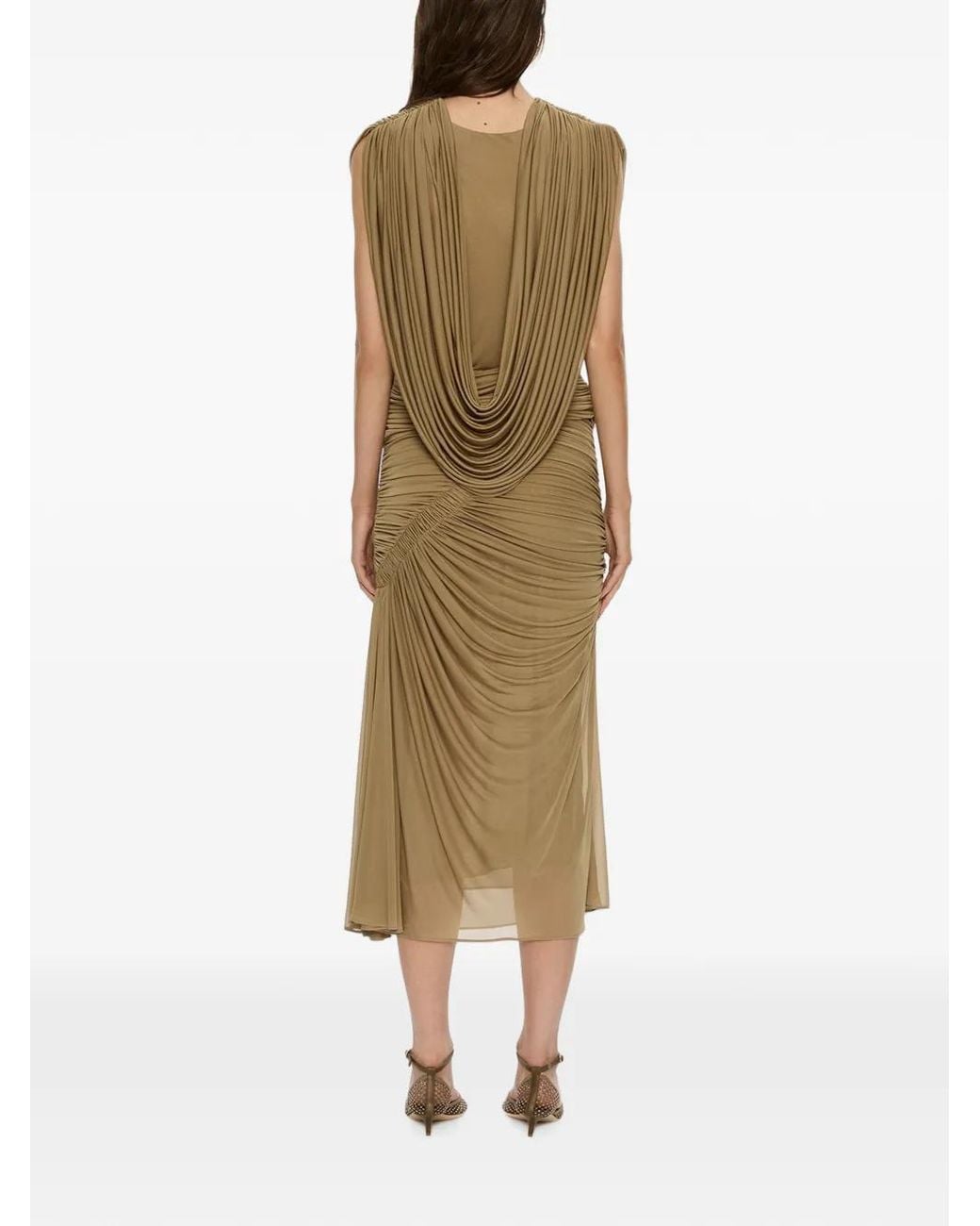 Christopher Esber Green Ripple Draped Top