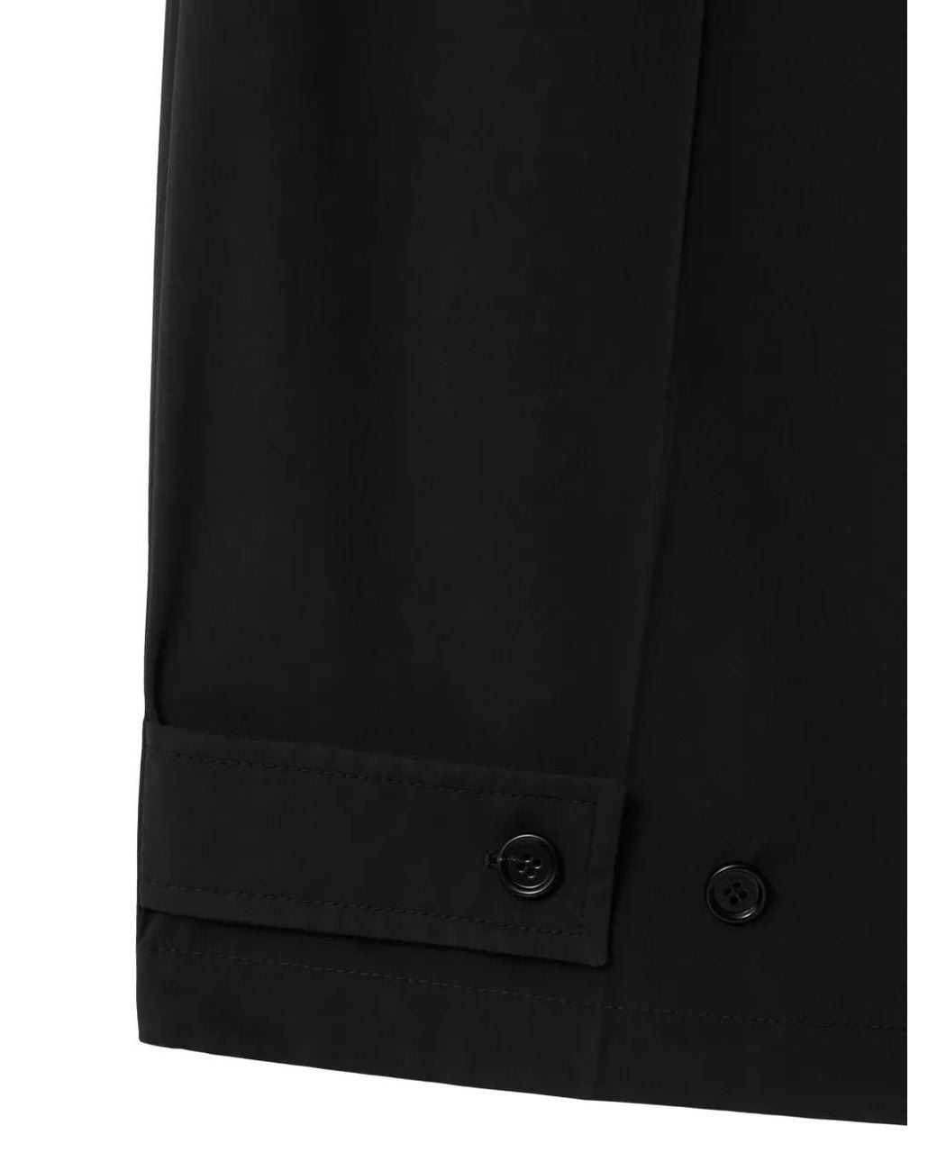 Burberry Black Pressed-Crease Cotton Trousers for men