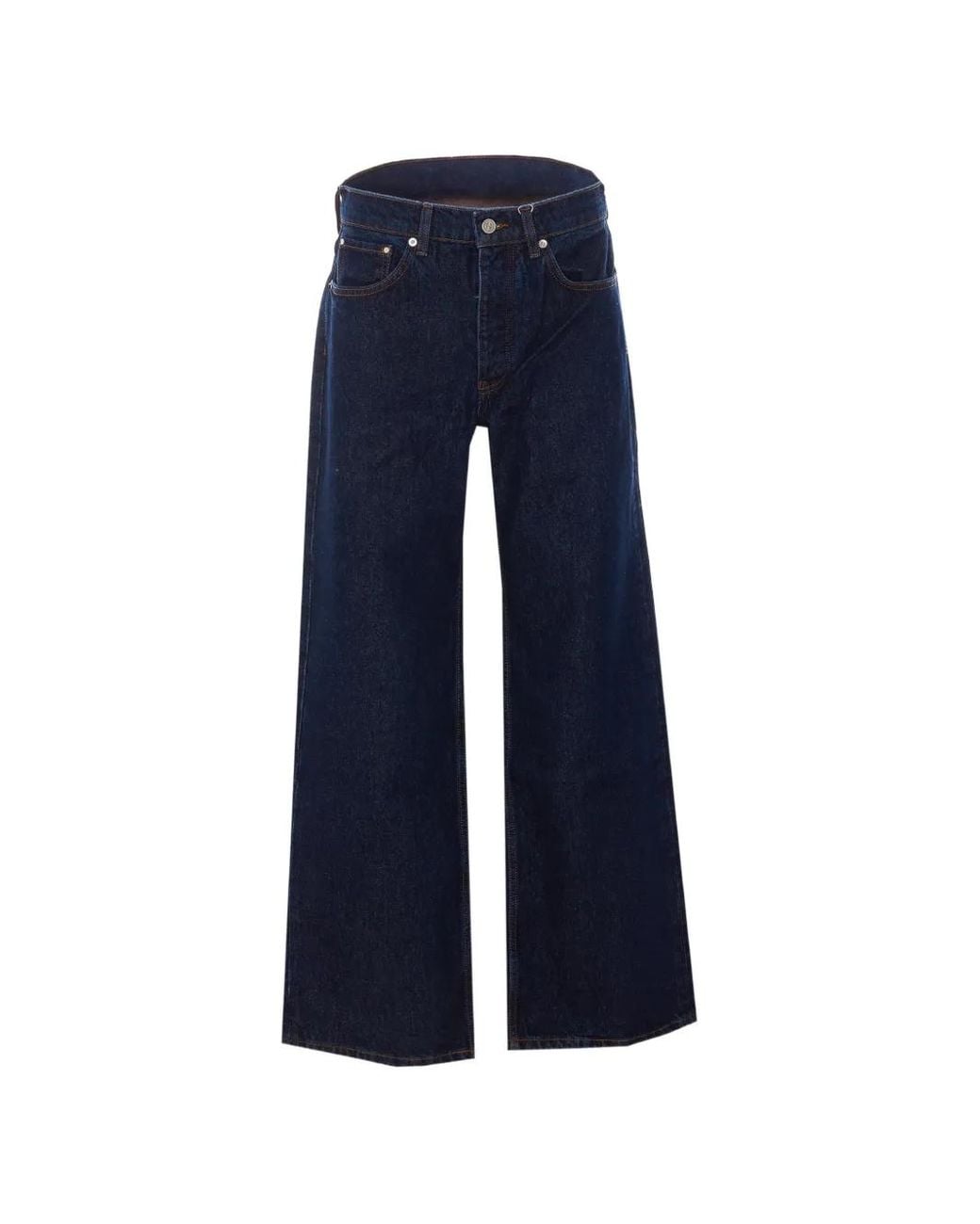 Anine Bing Blue Hugh Wide-Leg Jeans