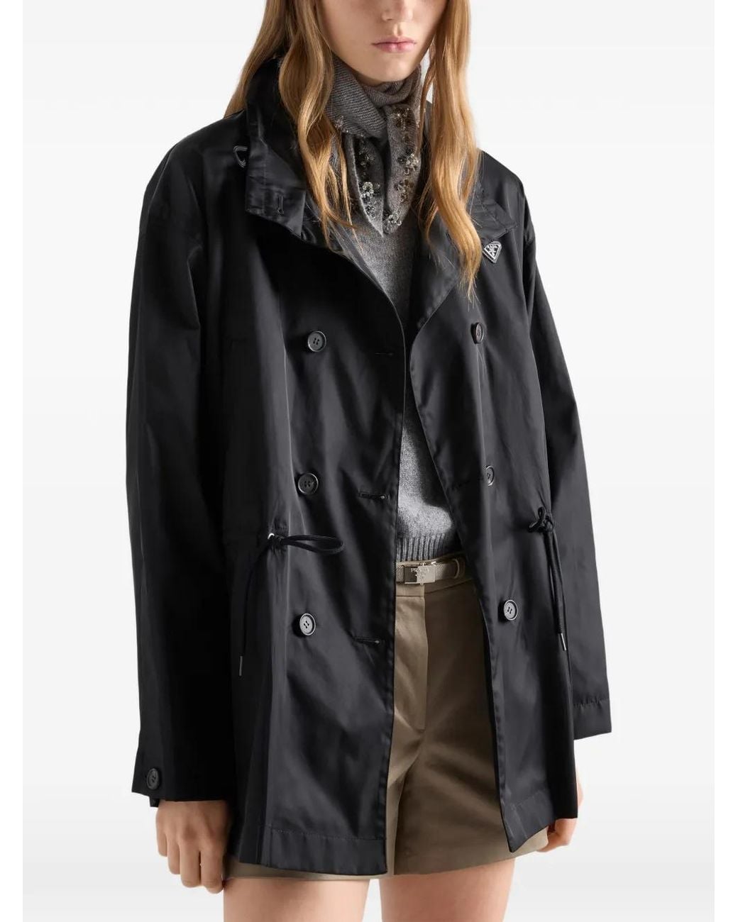 Prada Black Re-Nylon Rain Jacket