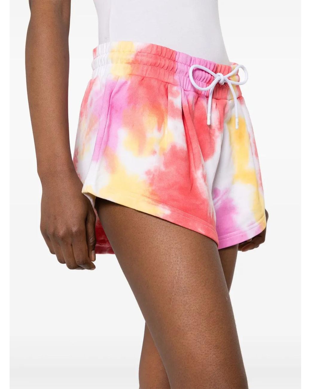 MSGM Pink Embroidered-Logo Shorts