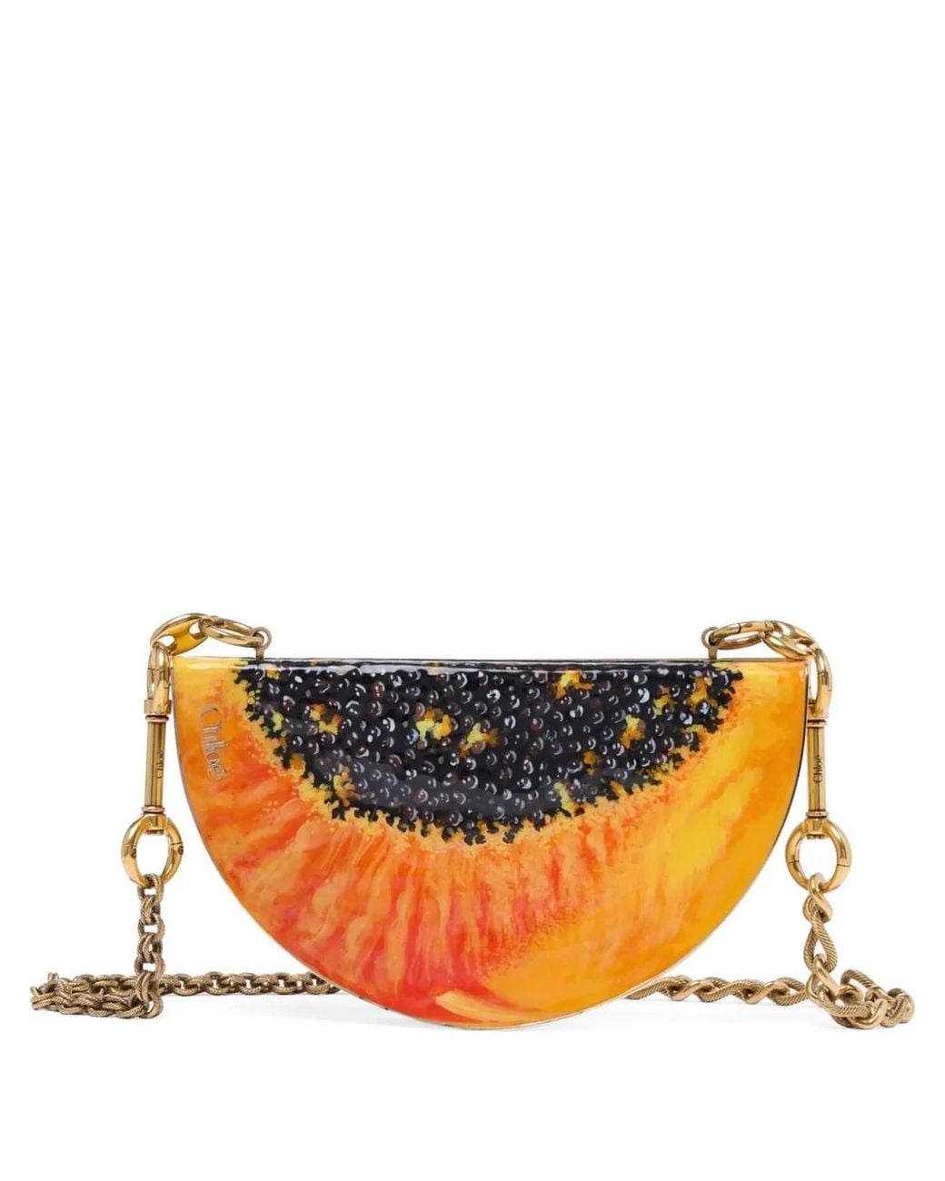 Chloé Orange Tropicus Papaya Minaudière Bag