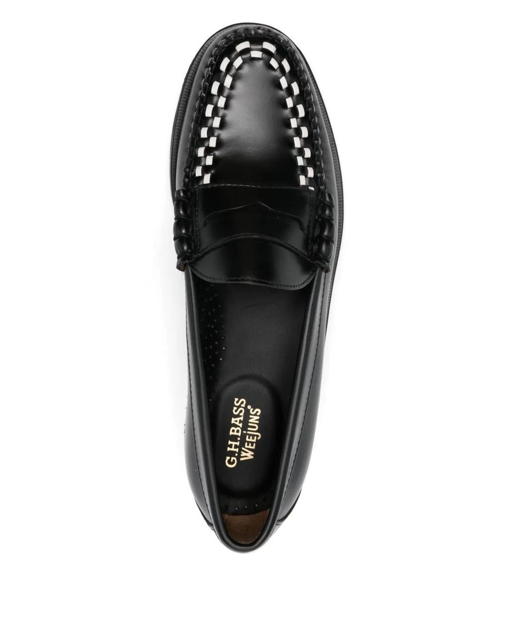 G.H.BASS Black Weejuns Larson Weave Loafers for men