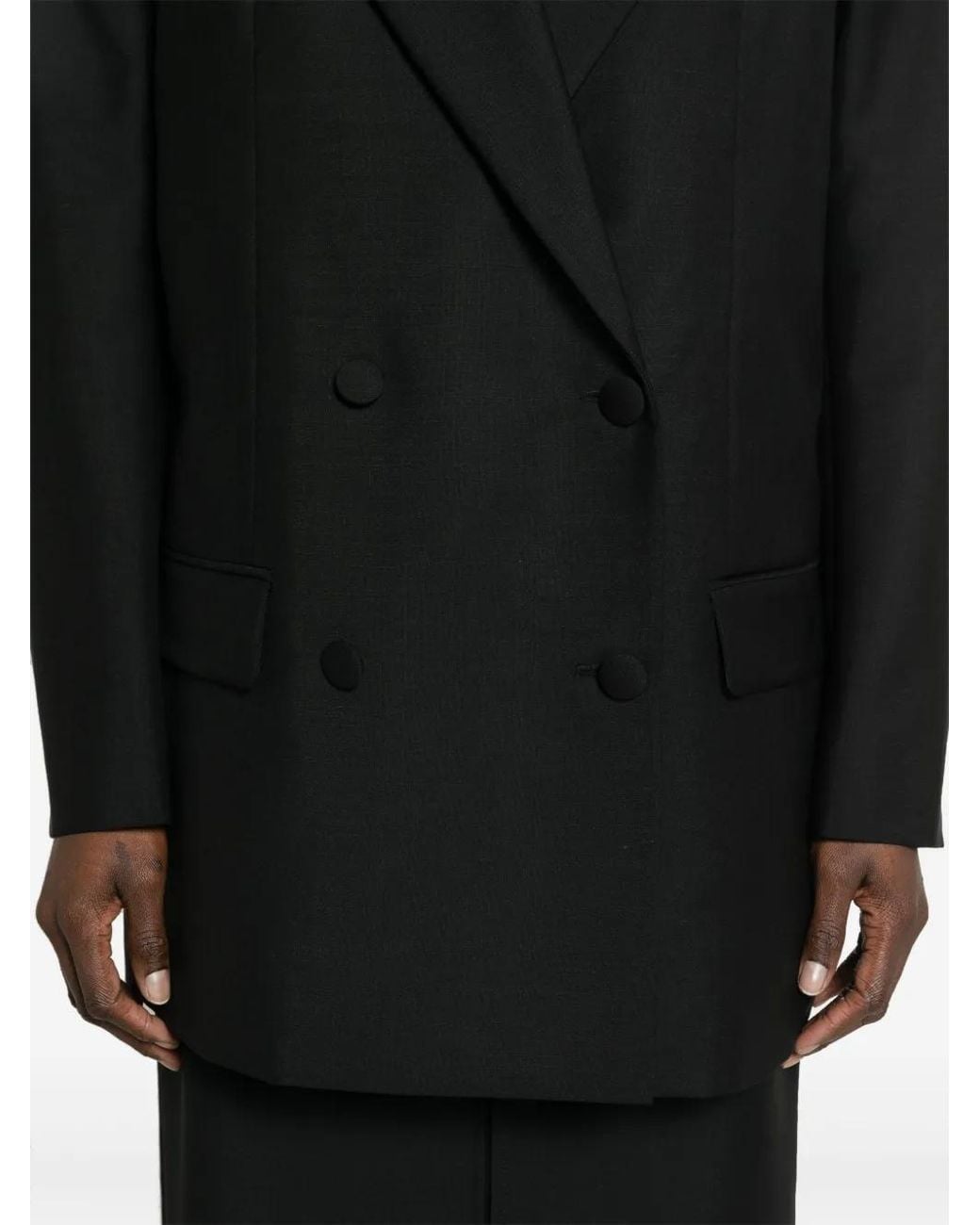 Givenchy Black Wool Blend Oversize Blazer