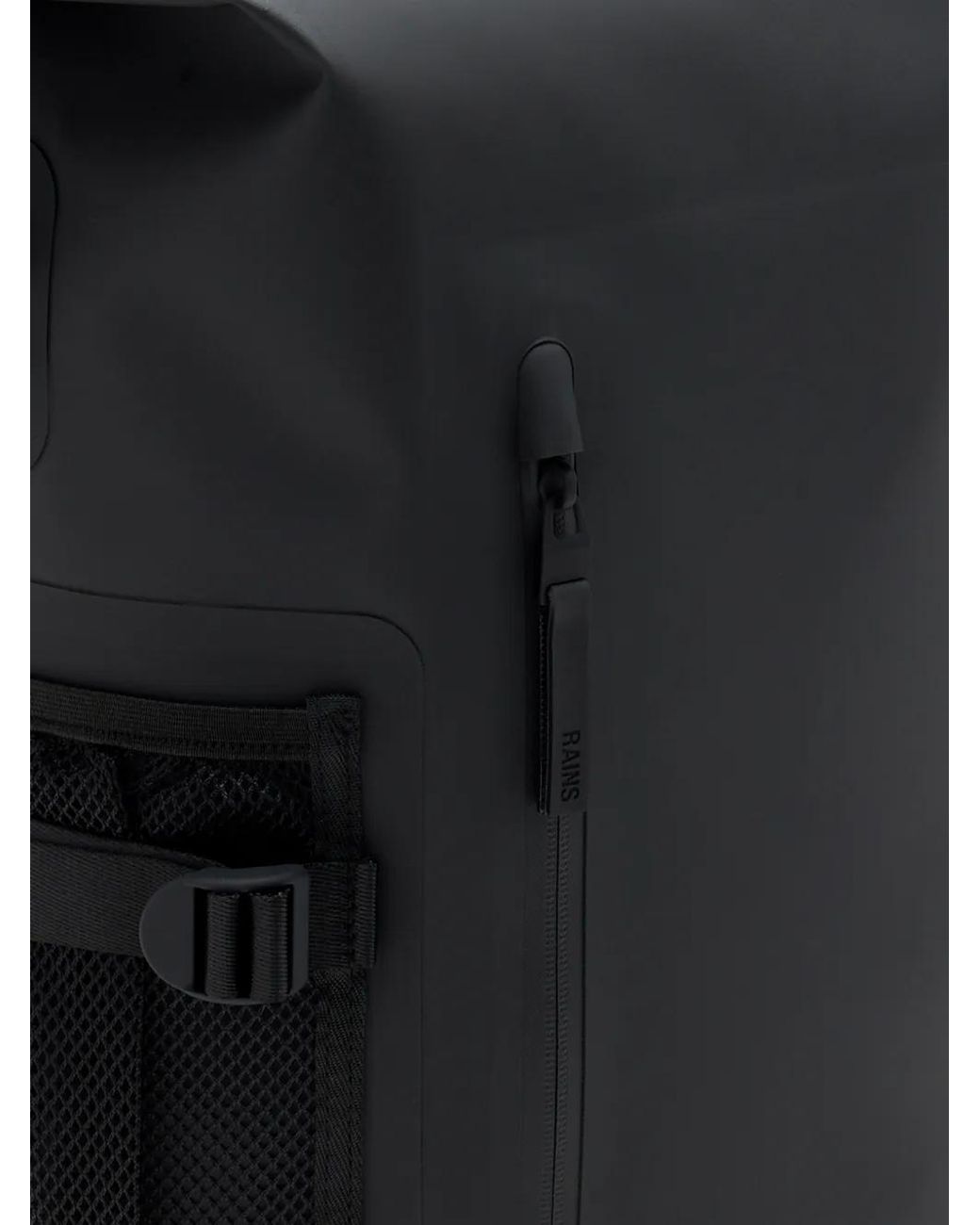 Rains Black Rolltop Backpack