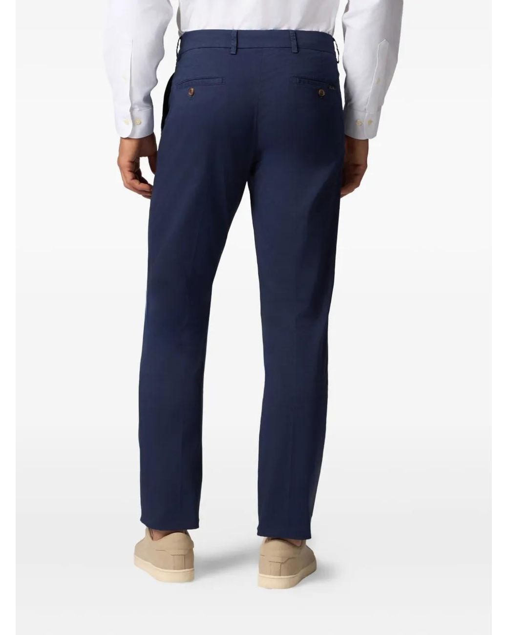 Brooks Brothers Blue Cotton Trousers for men