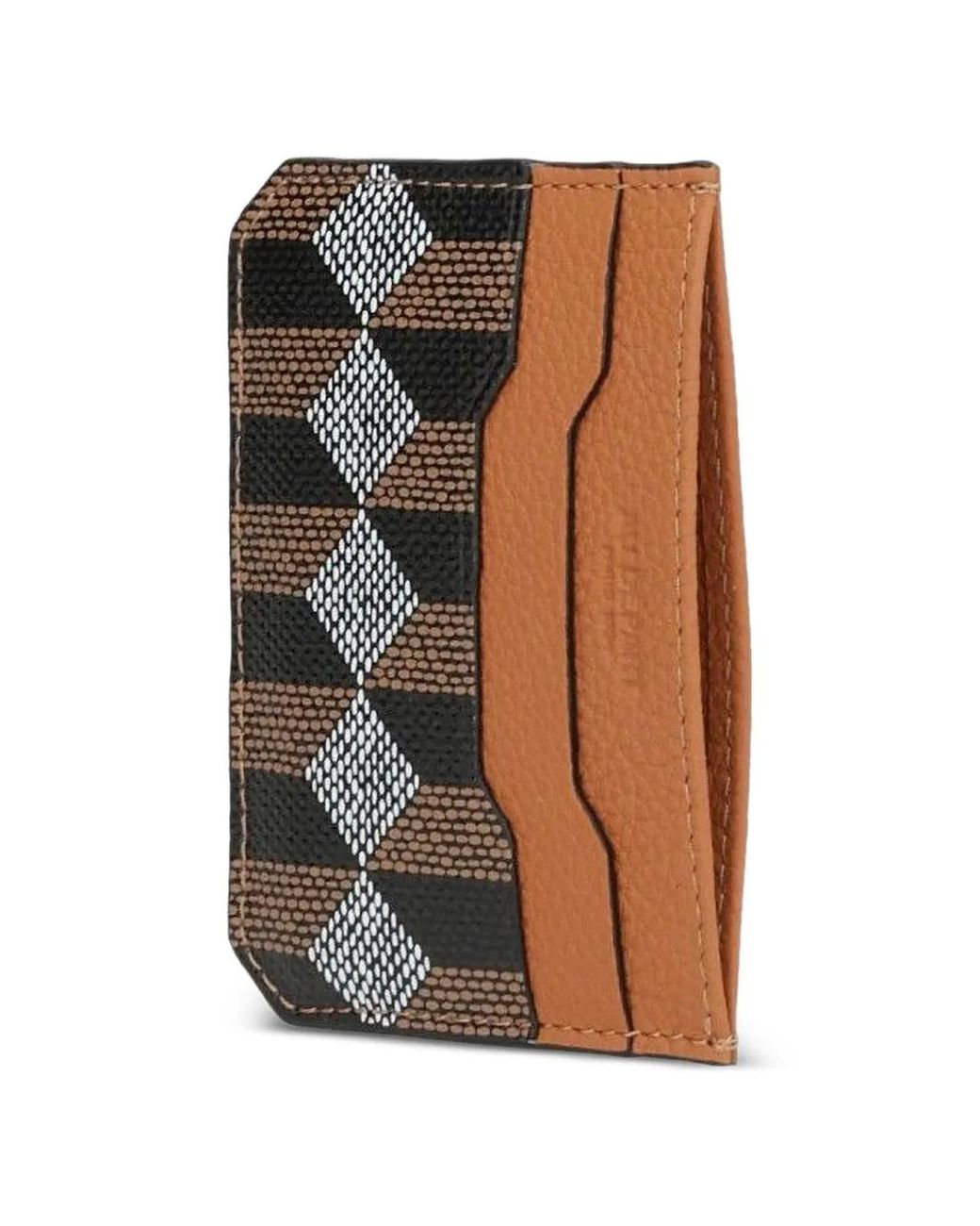 AU DEPART Brown Geometric-Print Card Holder