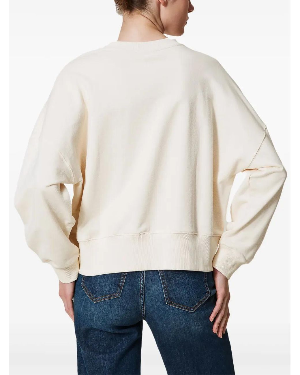 Twinset White Hummingbird-Print Sweatshirt