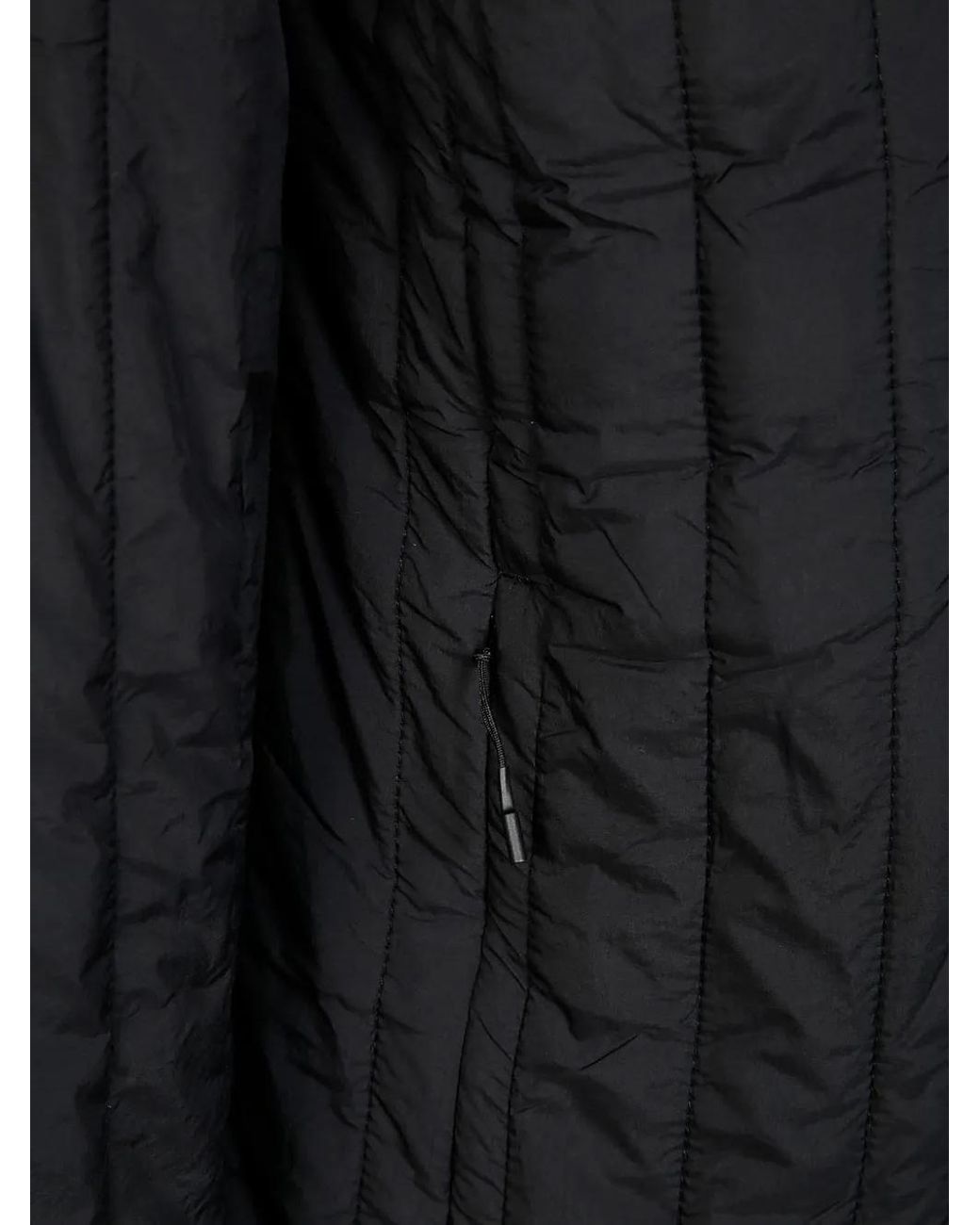 Rains Black Quilted Bomber Jacket for men