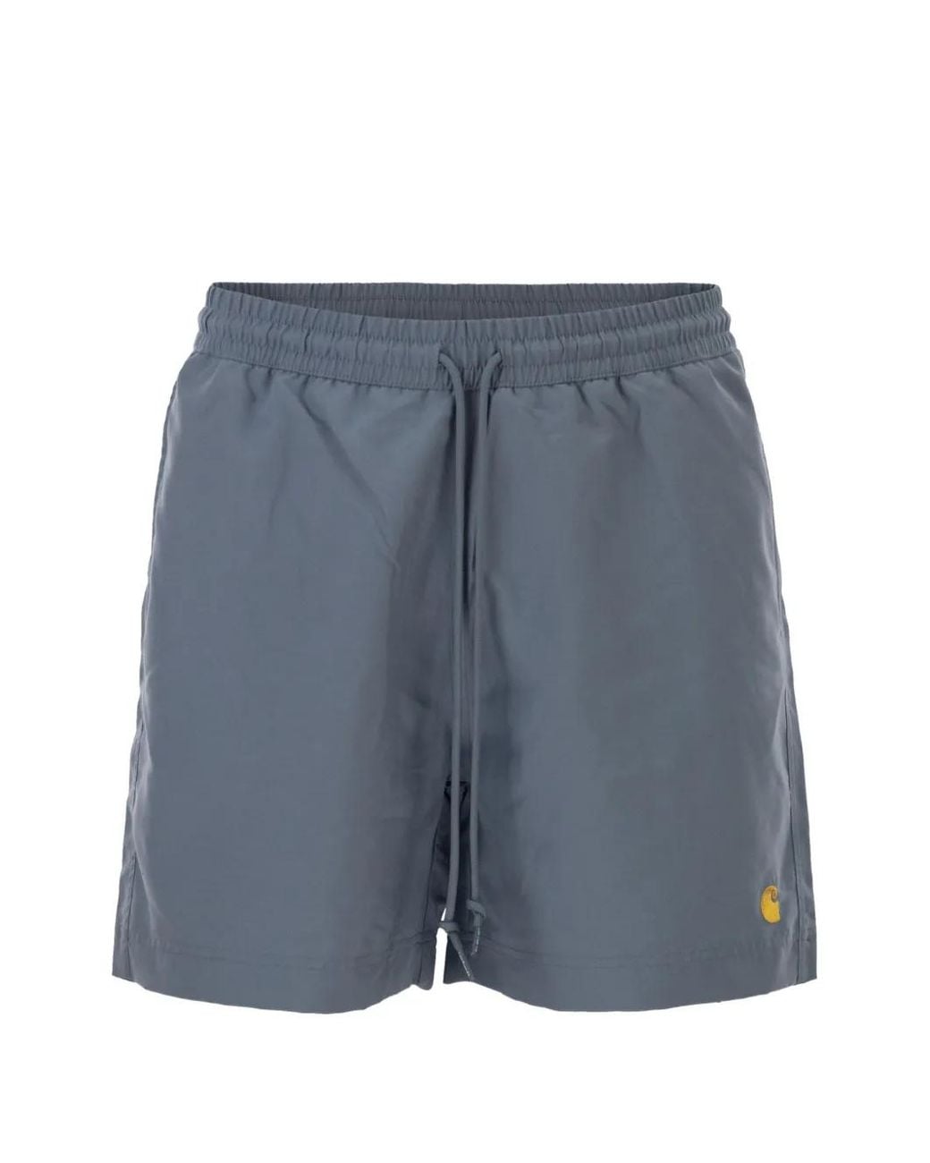 Carhartt Blue Chase Embroidered Logo Swim Shorts for men