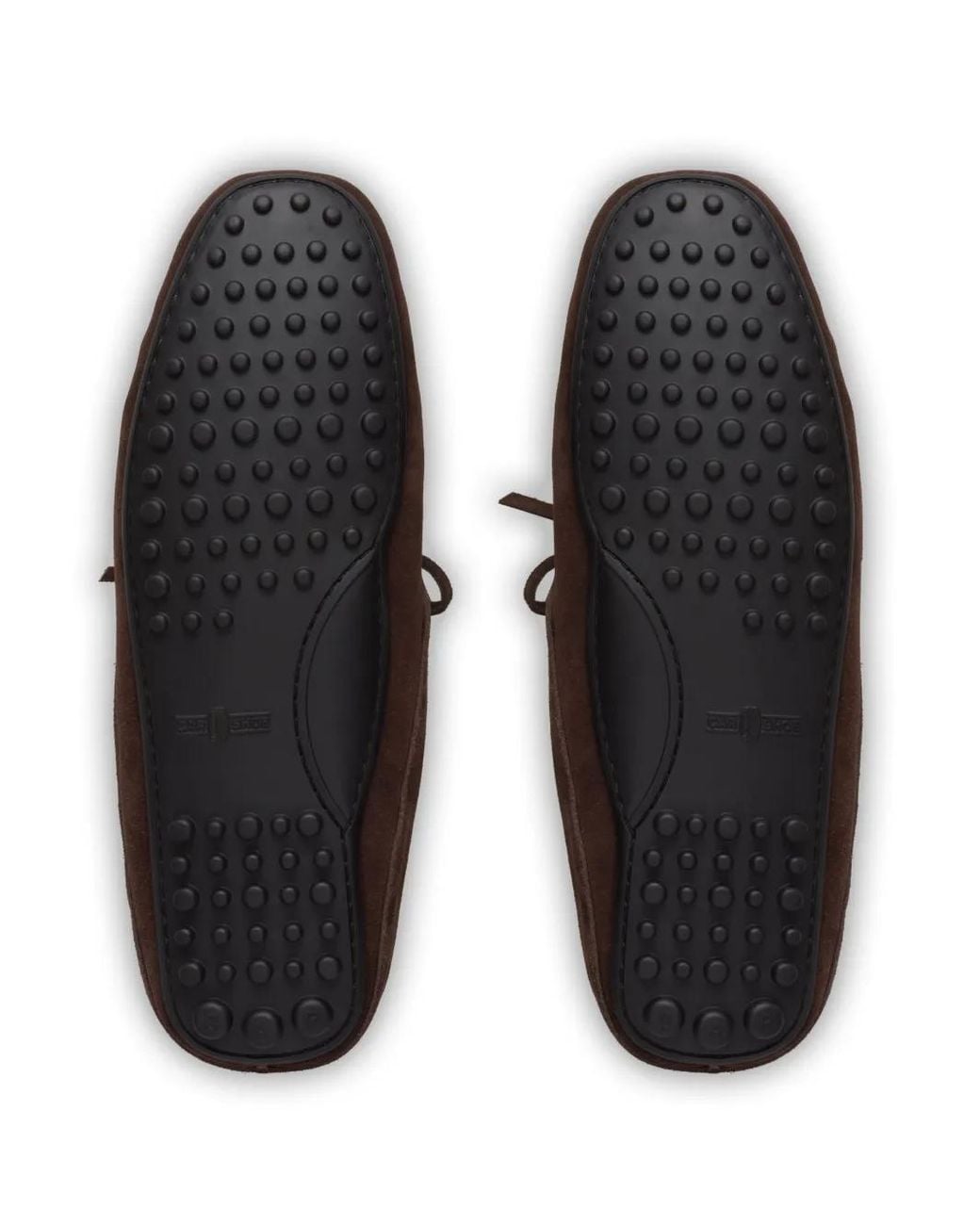 Car Shoe Brown Lace-Up Suede Slippers for men