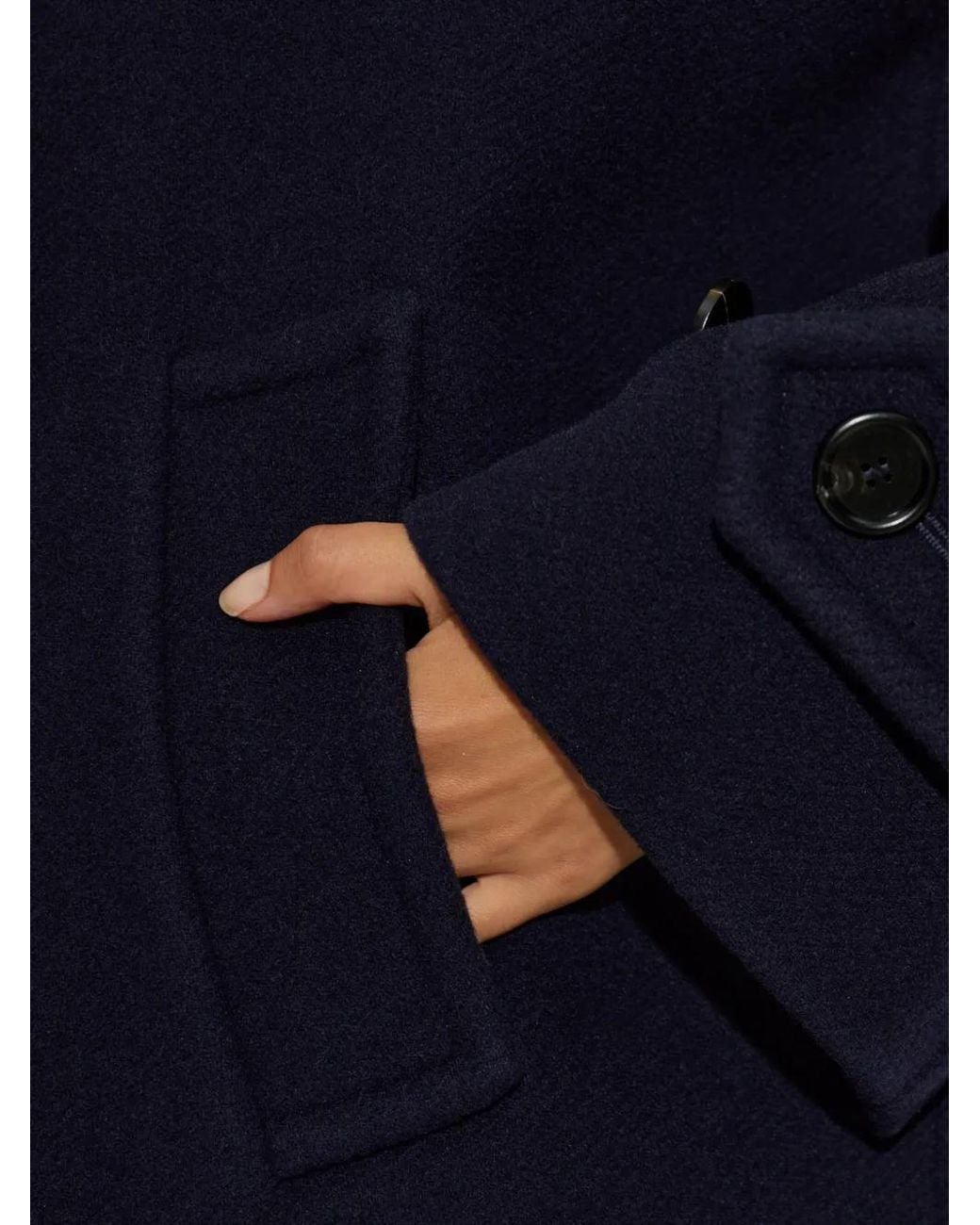 Chloé Blue Double-Breasted Wool Coat
