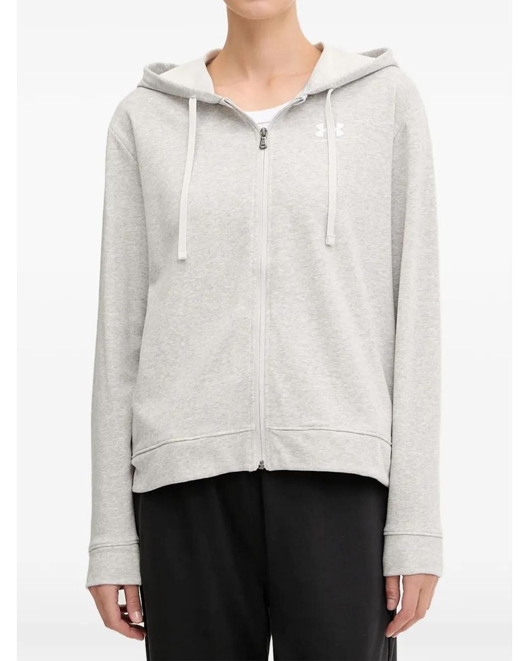 Under Armour White Zip-Up Hoodie