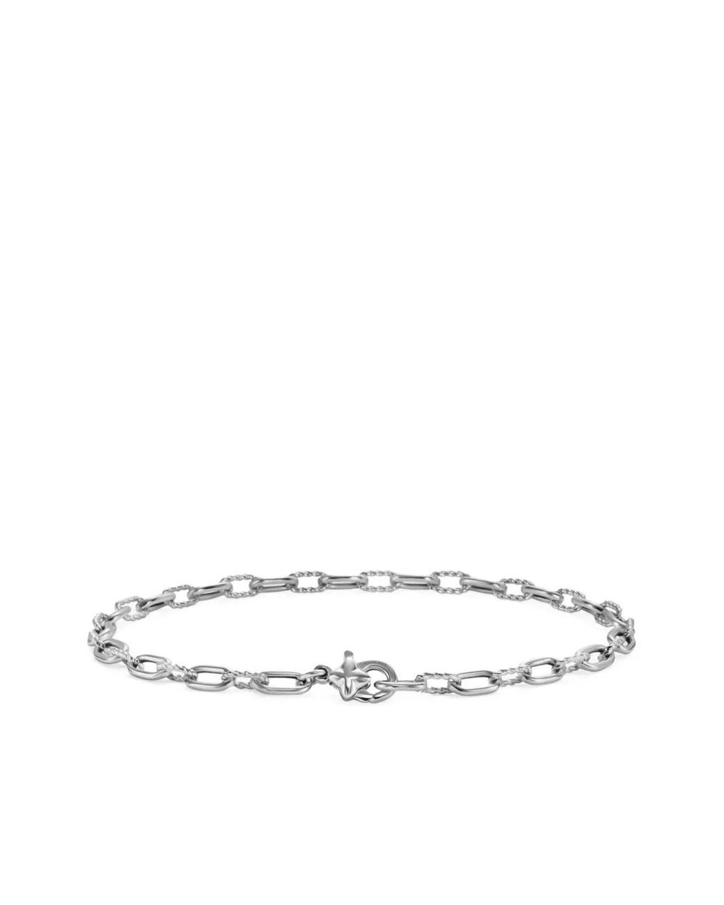 David Yurman White Sterling Madison Chain Bracelet (3Mm)
