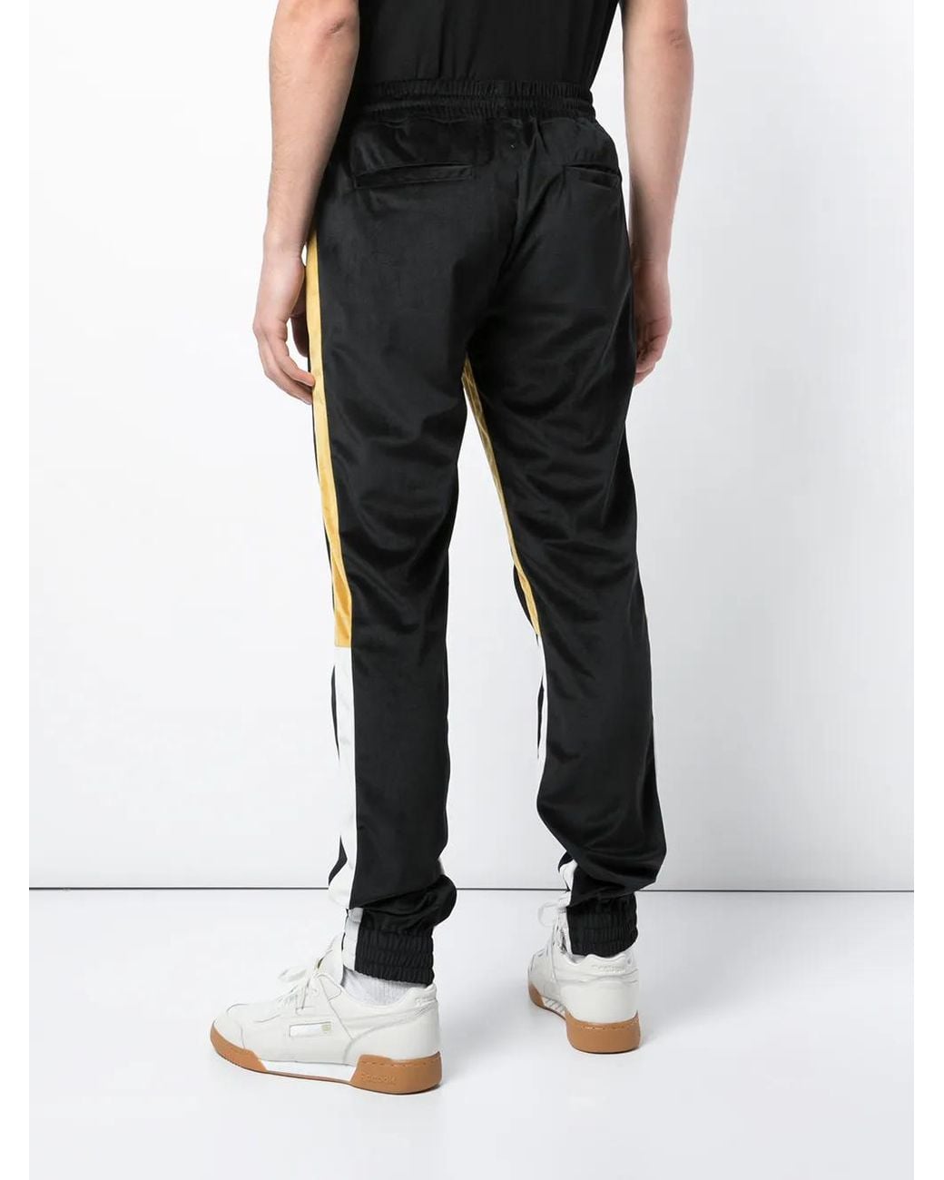 God's Masterful Children Black Velvet Retro Trousers for men