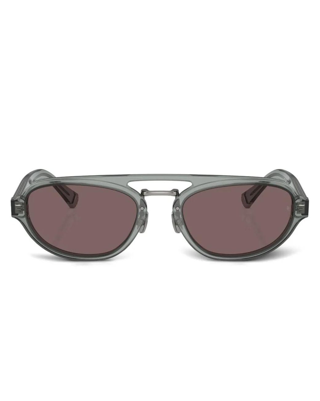 Brunello Cucinelli Brown Bc4008S Oval-Frame Sunglasses