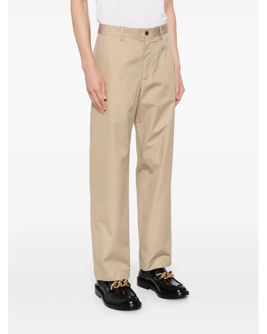 Dolce & Gabbana Natural Poplin Trousers for men
