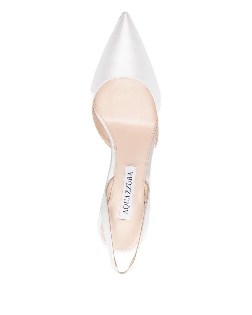 Aquazzura White 85Mm So Nude Slingback Pointed-Toe Pumps