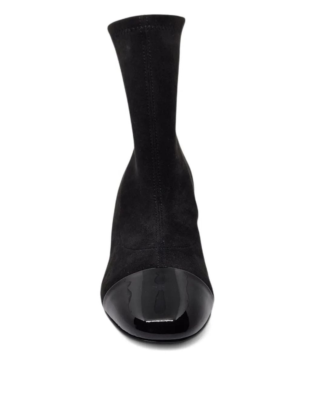 Casadei Black Cap-Toe Block-Heel Pumps