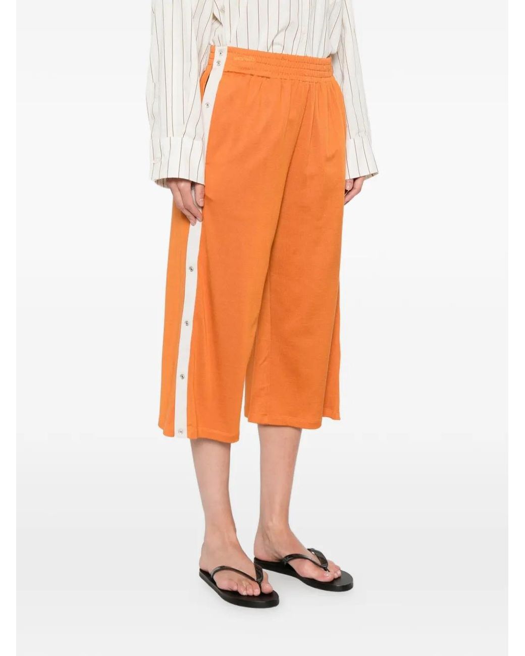 6397 Orange Button Side Shorts