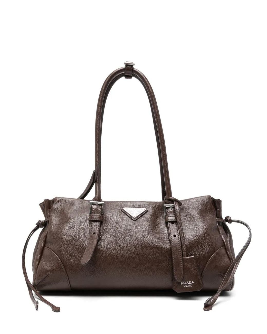 Prada Medium Karin Antieke Leren Shopper in het Brown